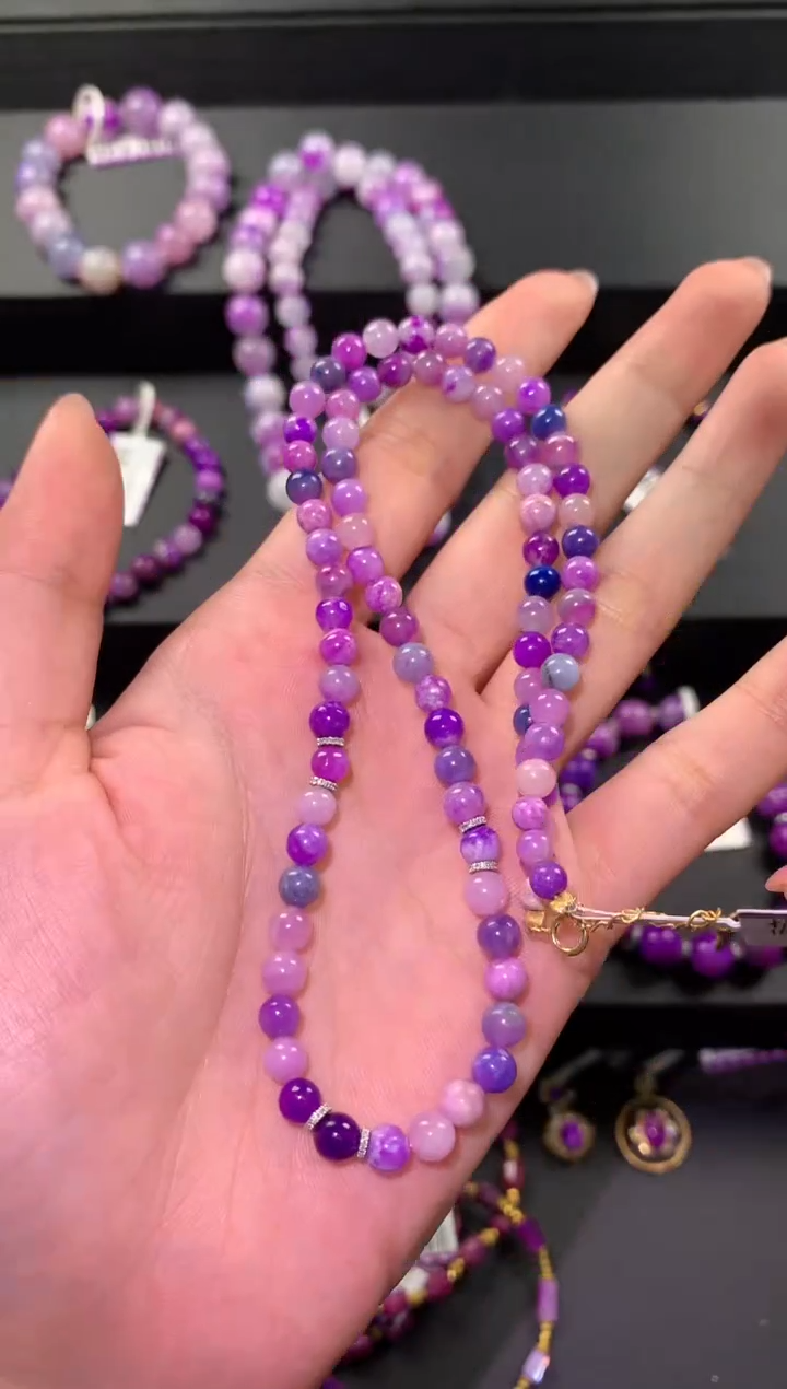 18K金镶嵌苏纪石（舒俱来）.项链