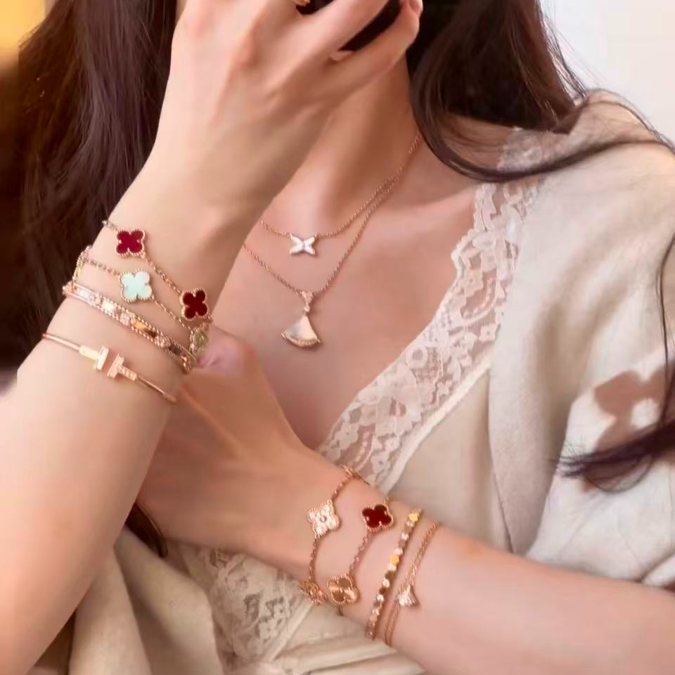 轻奢风通用镀k金原创设计轻职风项链镶钻百搭饰品满钻首饰