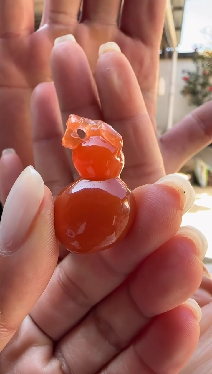 【闪购商品】南红玛瑙配饰未镶嵌原矿无优化杨柳洞子料葫芦W7