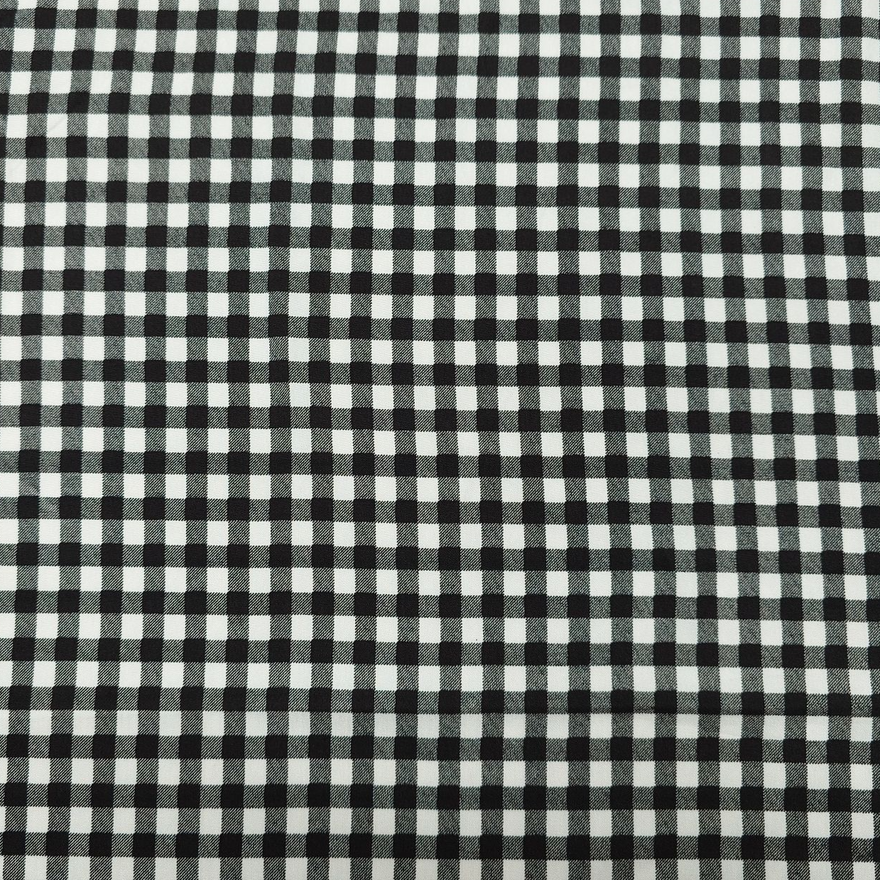 【棉绸.黑白棋盘格】新款棉绸面料（三米包邮）