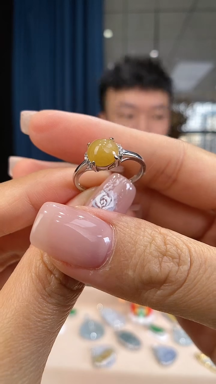 翡翠银S925镶嵌吊坠(不含链)戒指1