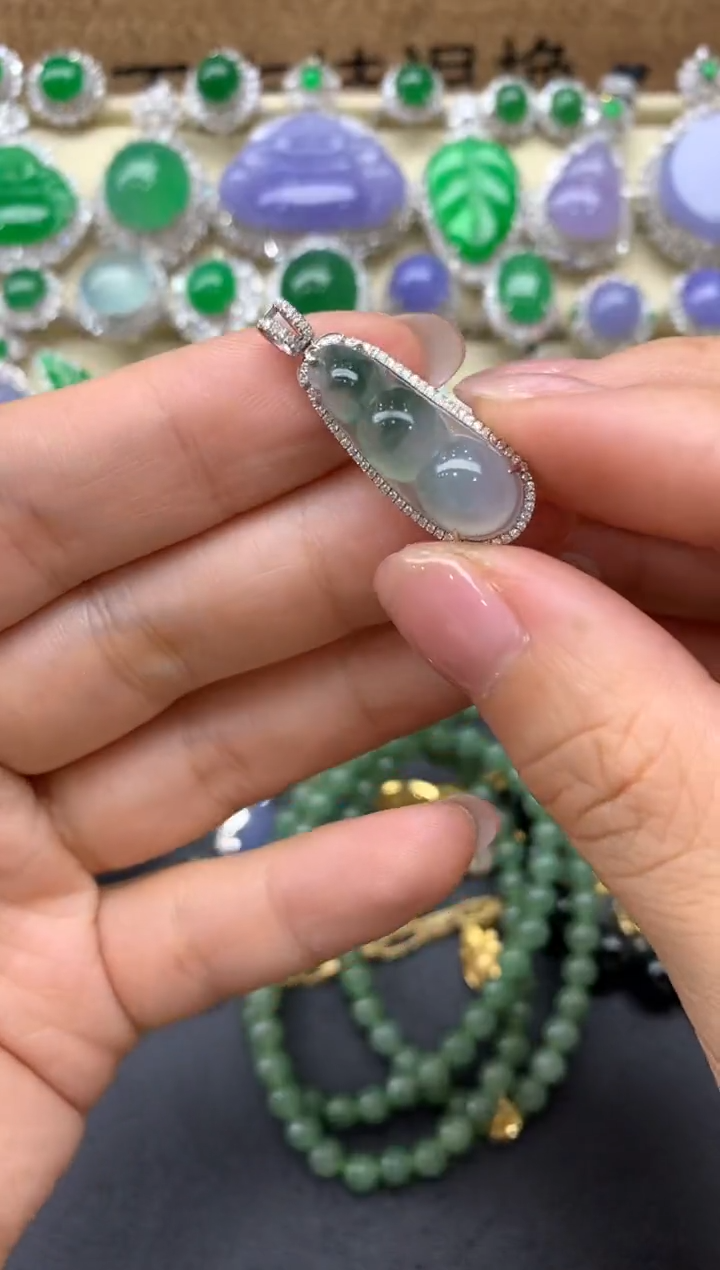 【闪购商品】翡翠颈饰18K金镶嵌190-中国好珍宝