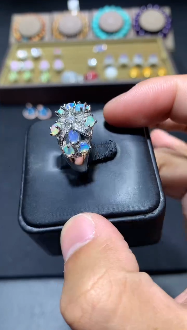 未镶嵌欧泊戒指F49