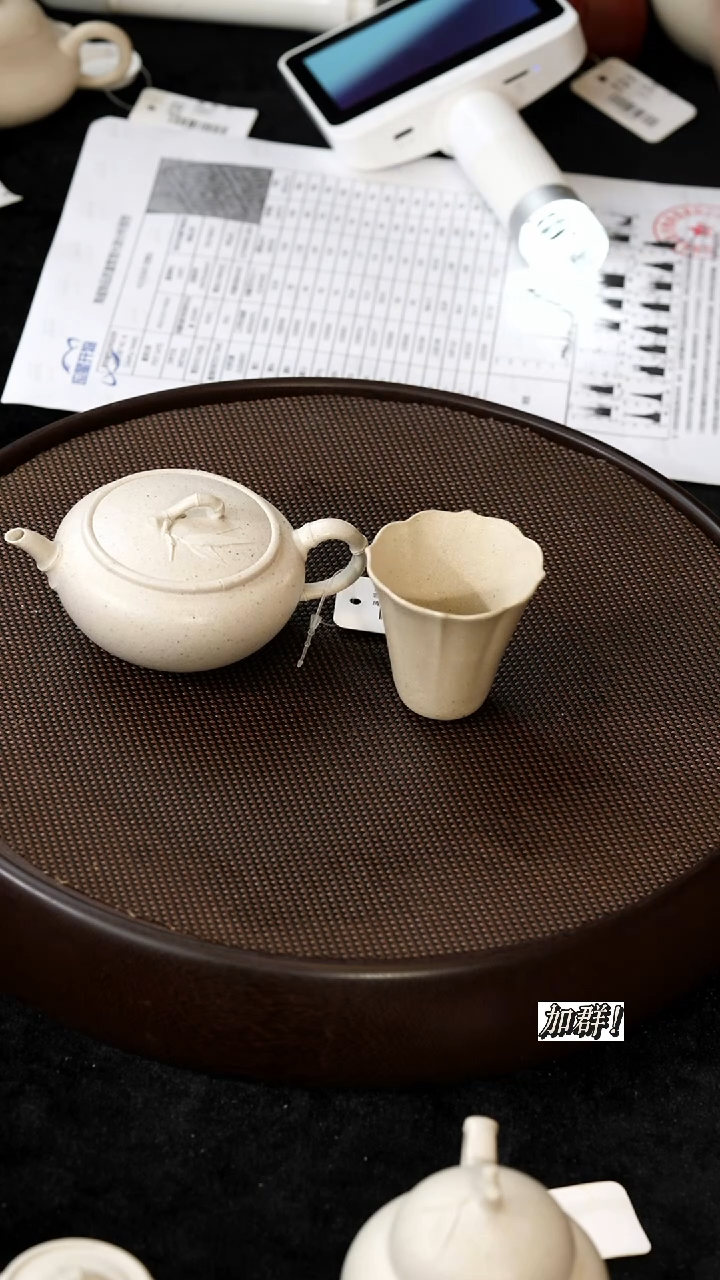 茶壶紫砂TY8210240定窑白竹节扁韵140c