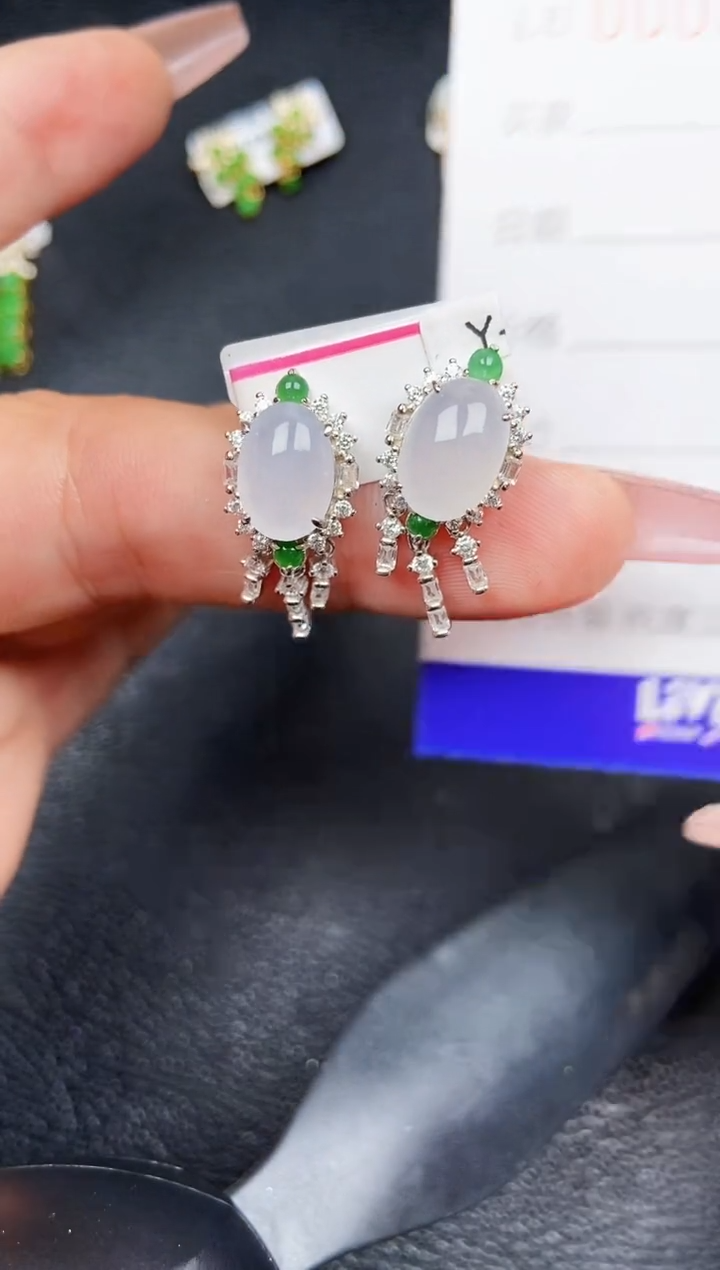 翡翠银S925镶嵌颈饰8730