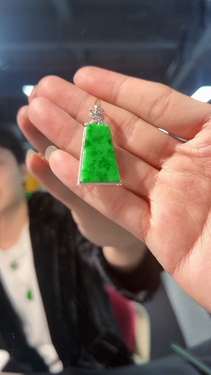 【闪购商品】翡翠颈饰18K金镶嵌缅料A货/支持复检/一件