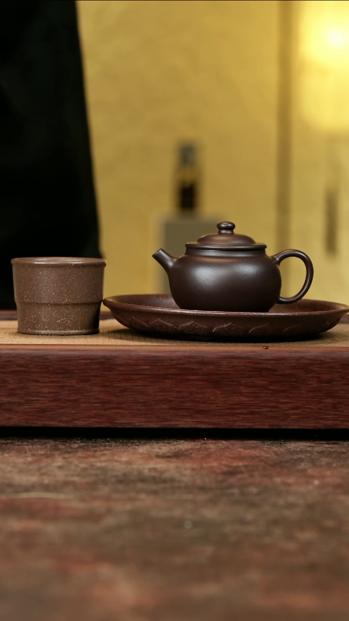 【闪购商品】紫砂茶壶爆堂黑紫泥禅言