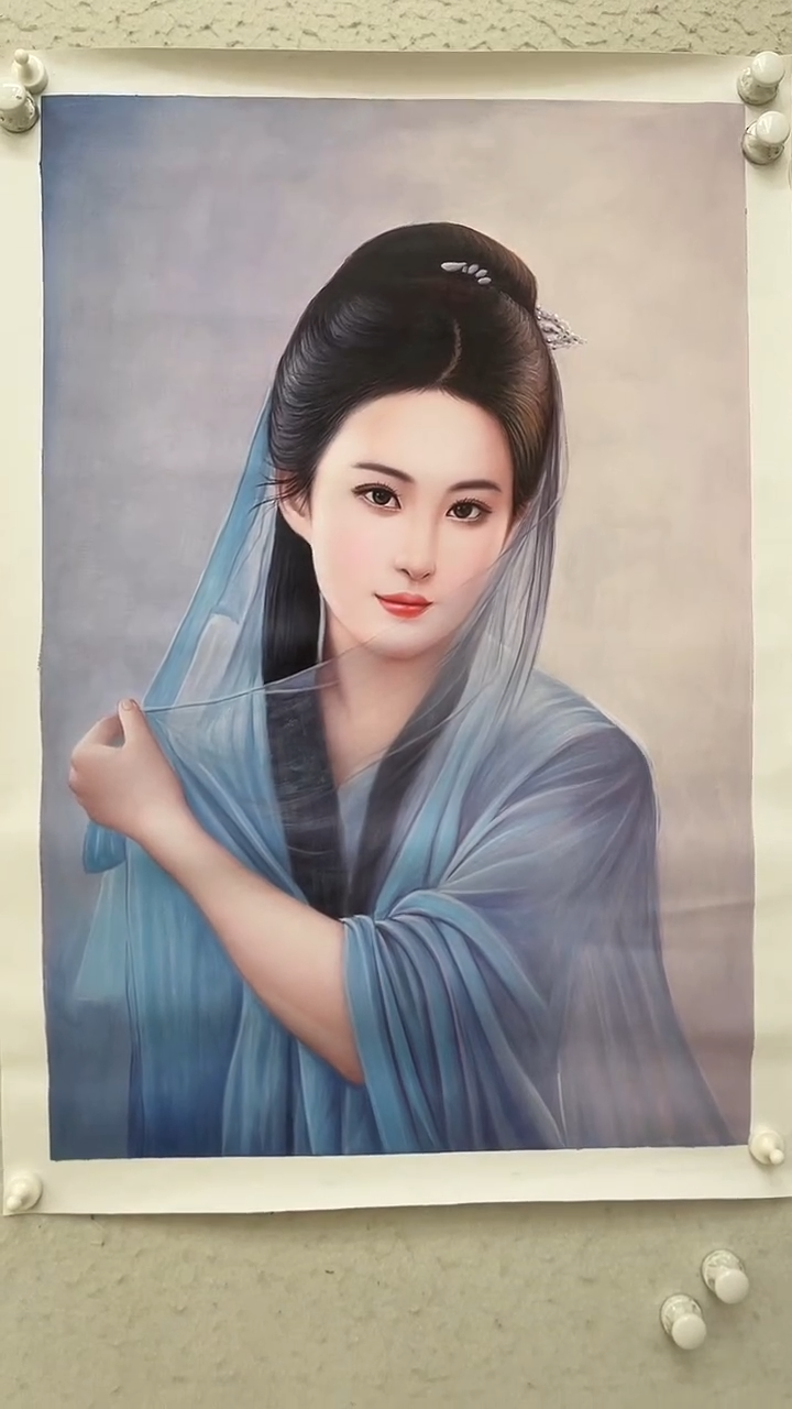 国画油画麻布-约 60-90厘米-神仙姐姐