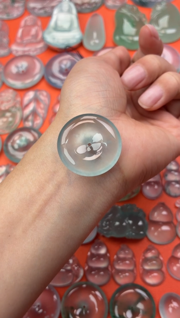 吊坠(不含链)未镶嵌翡翠32 平安扣 28.7 6.2