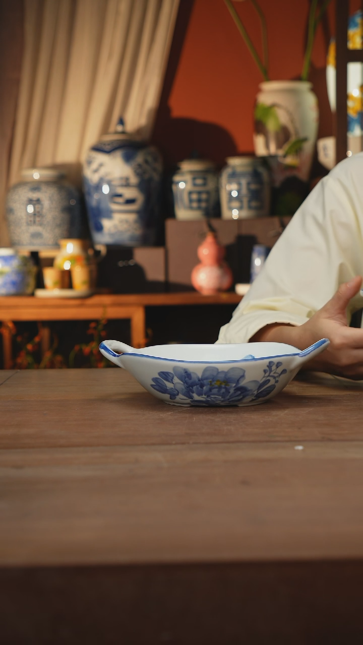 现代 景德镇设计师釉下手绘陶瓷餐具