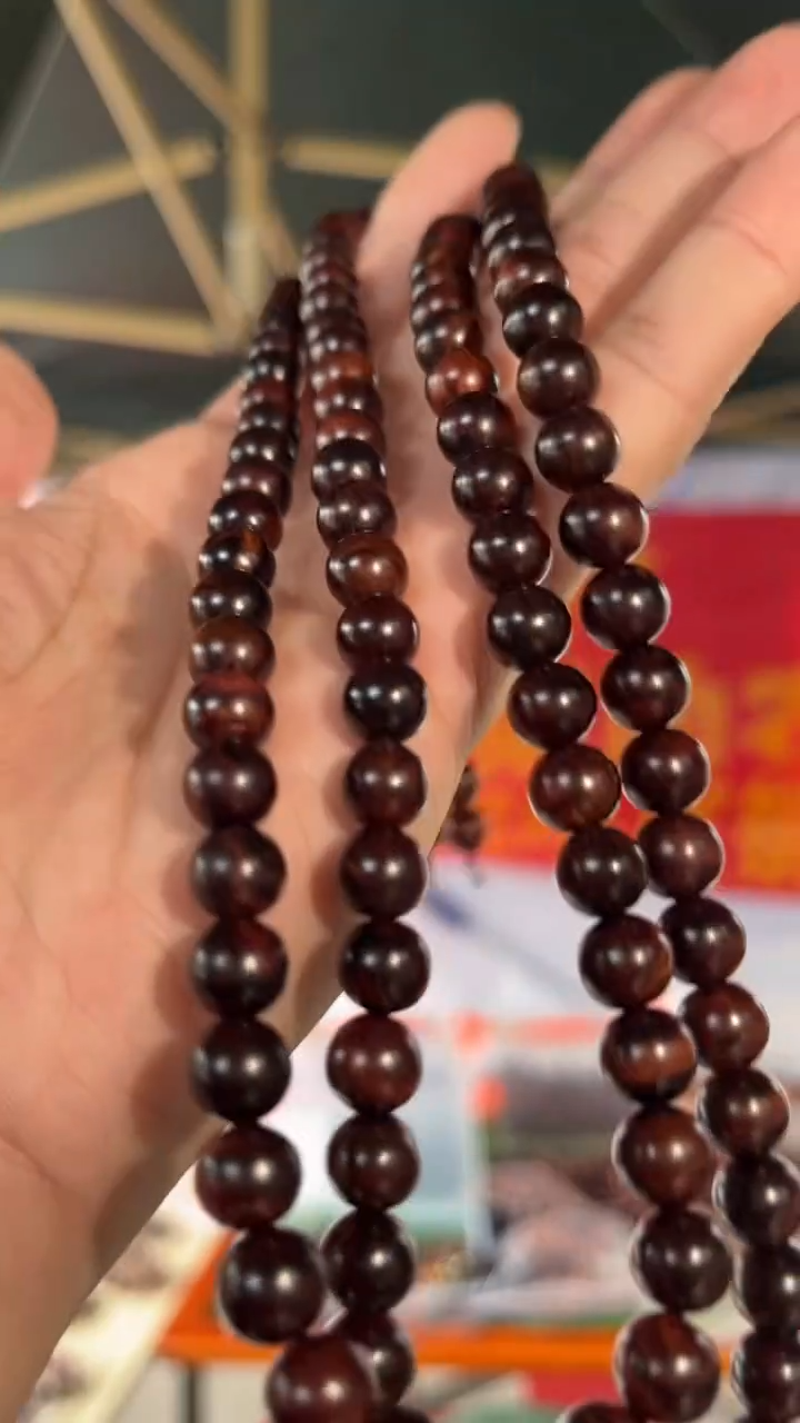 黄花梨/降香黄檀海南黄花梨紫油梨0.8x108长款手串（288）