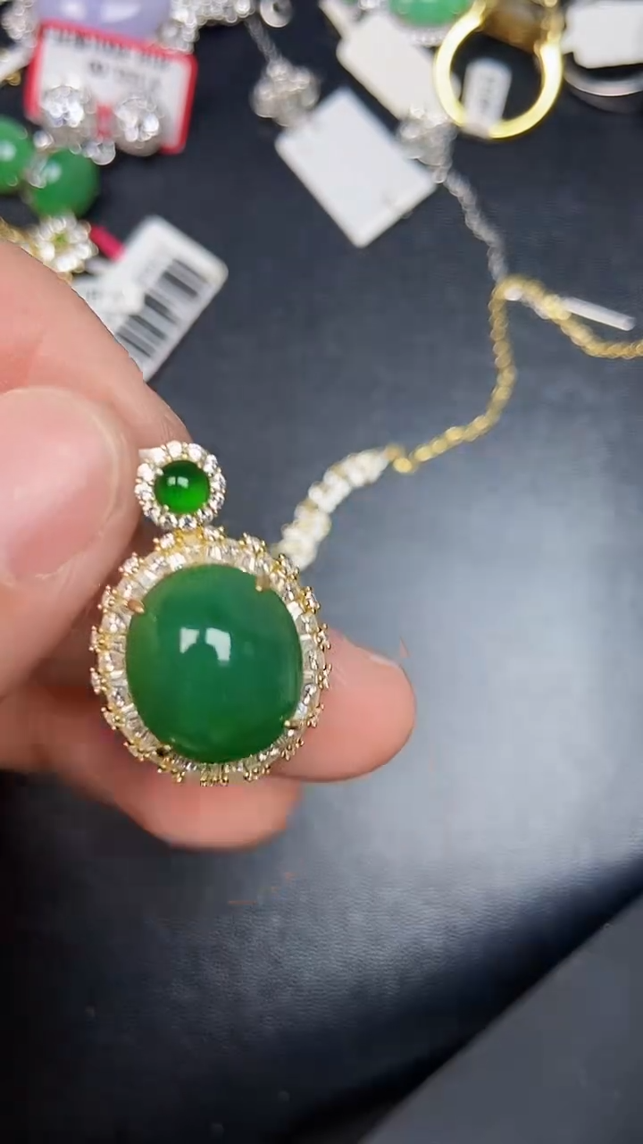 银S925镶嵌戒指翡翠2980