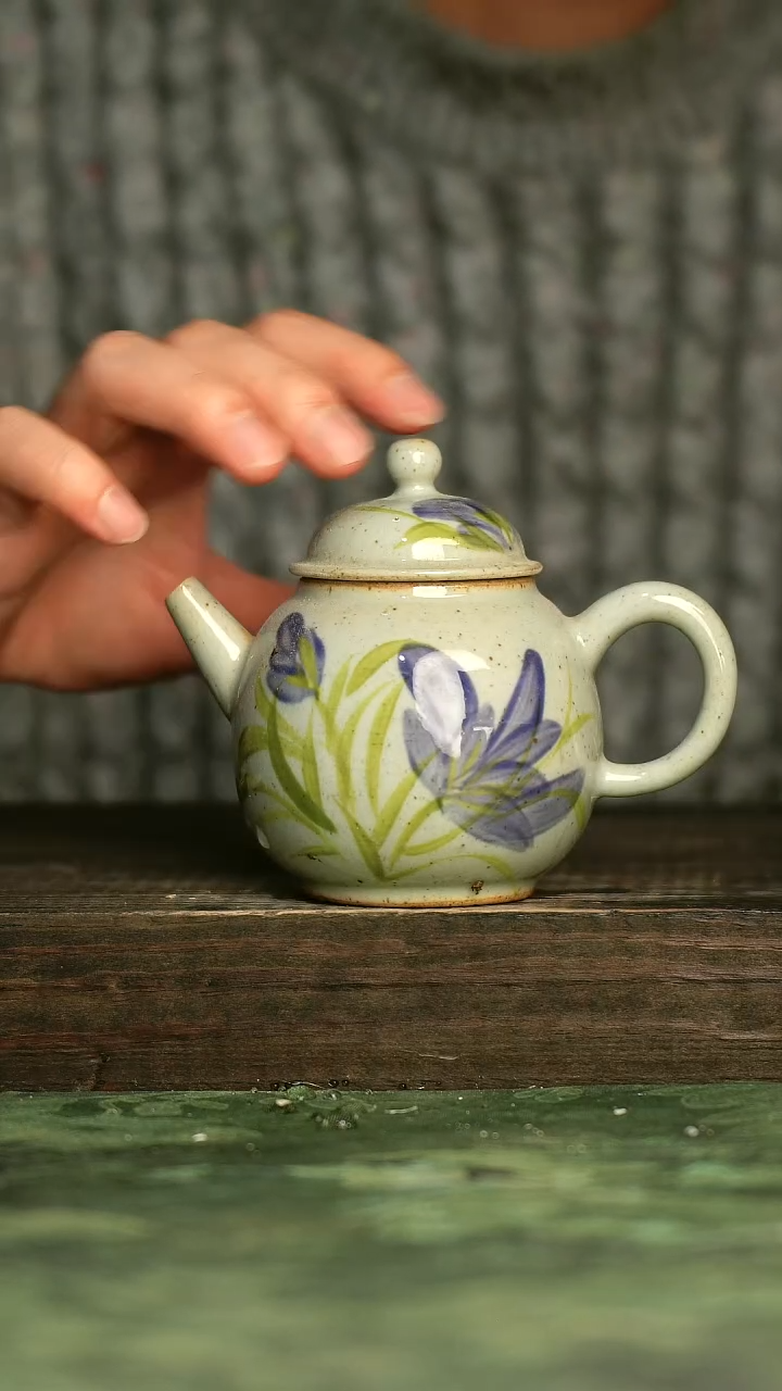 青诗集手工手绘瓷器