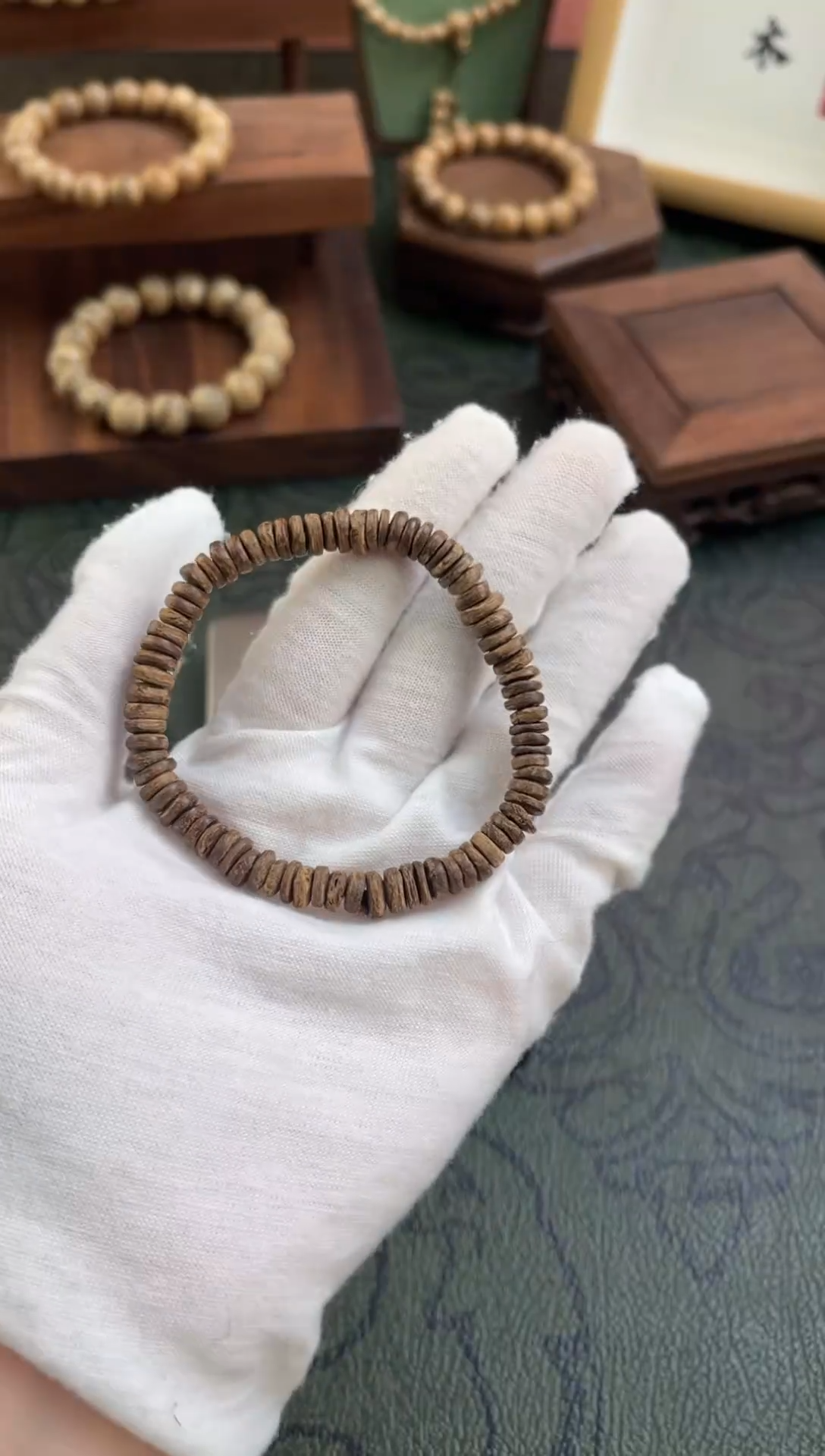 【闪购商品】沉香手串印尼加里曼丹九分沉随型片珠单圈