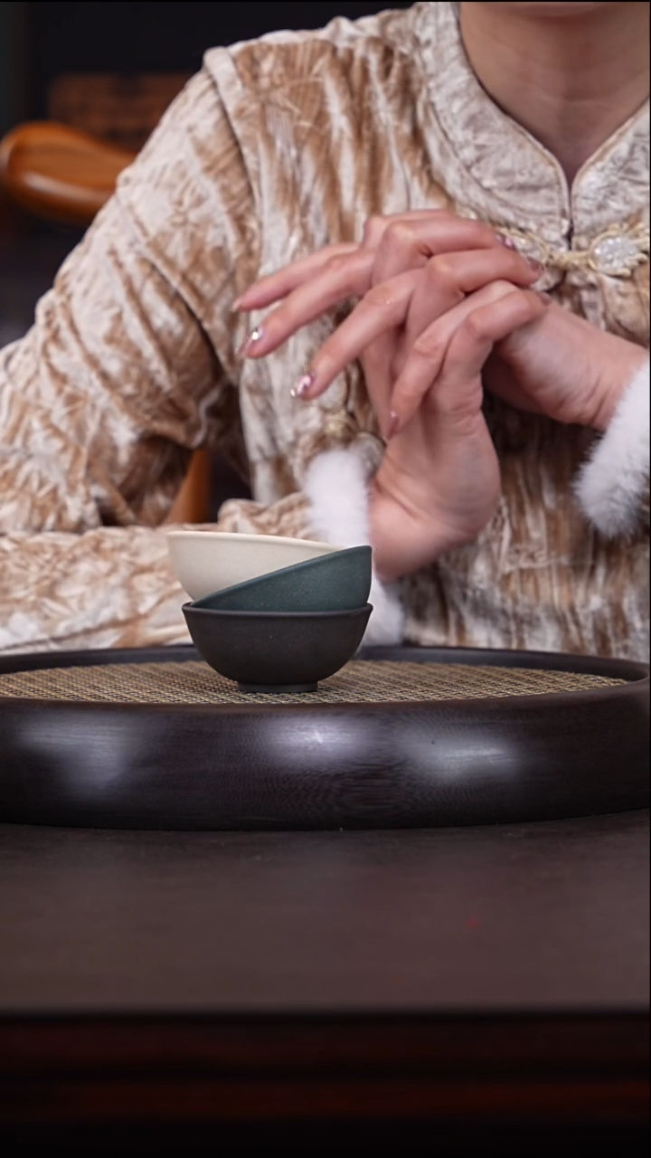 【闪购商品】紫砂茶壶十竹斋5-06 原矿三色杯