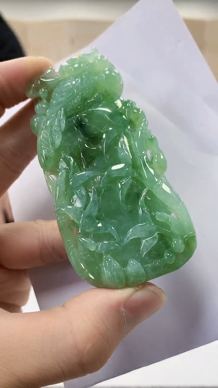 【闪购商品】定制翡翠未镶嵌5152bb-毛货挂件114