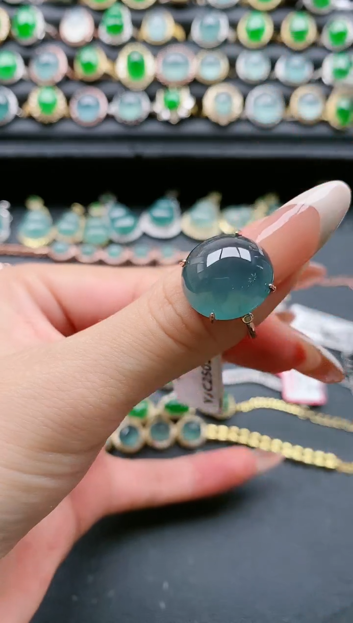 【闪购商品】翡翠戒指银S925镶嵌11111