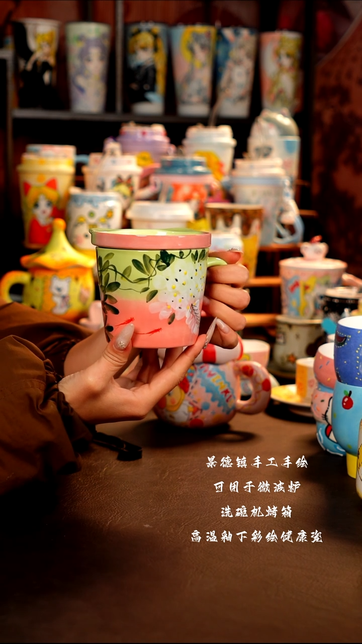 景德镇手工手绘杯杯