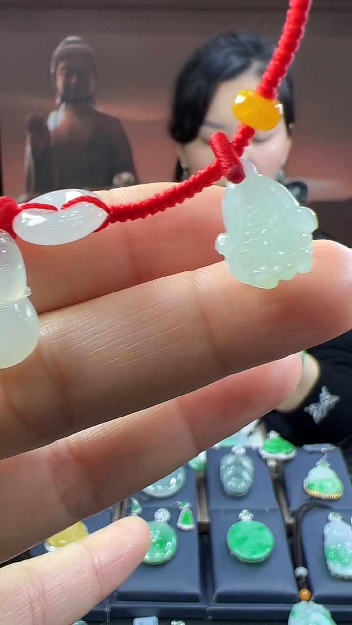 未镶嵌挂件翡翠脚链