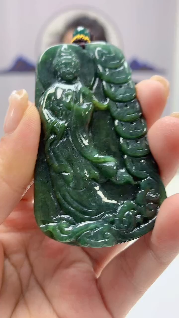 【闪购商品】定制翡翠未镶嵌4902ms-毛货174观音