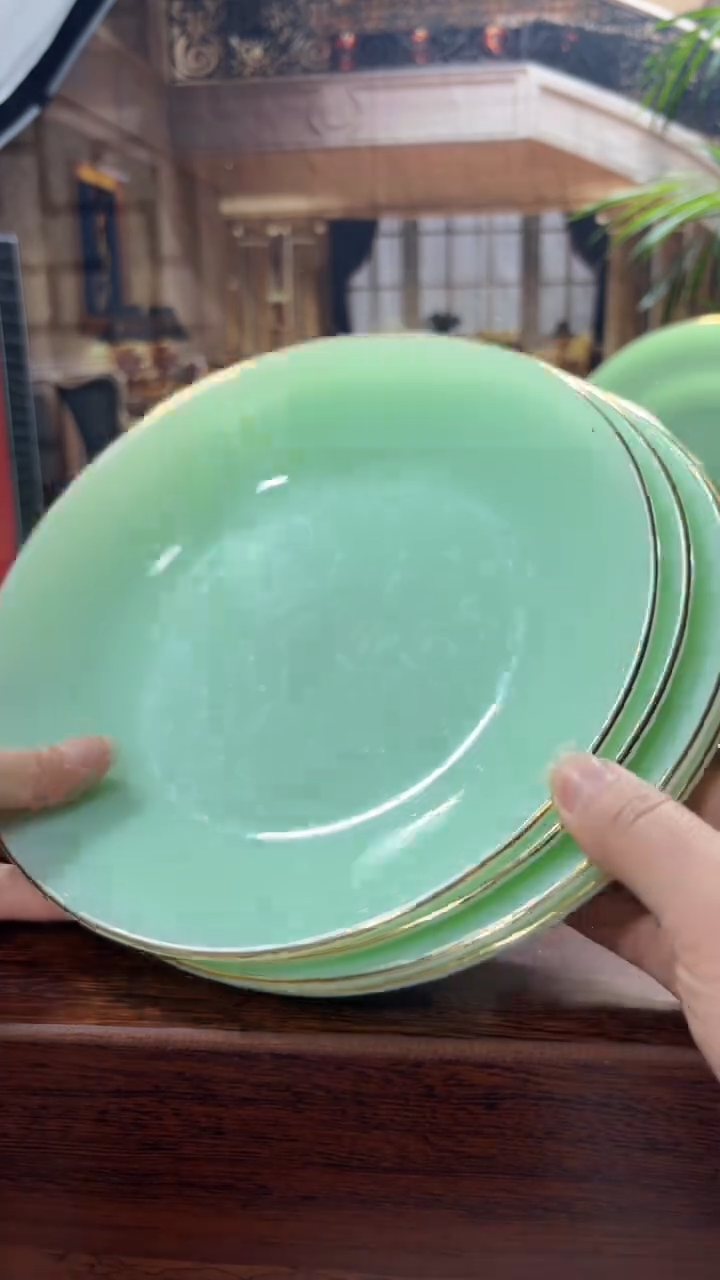 【闪购商品】...8英寸深盘4个  玉瓷【贝美】