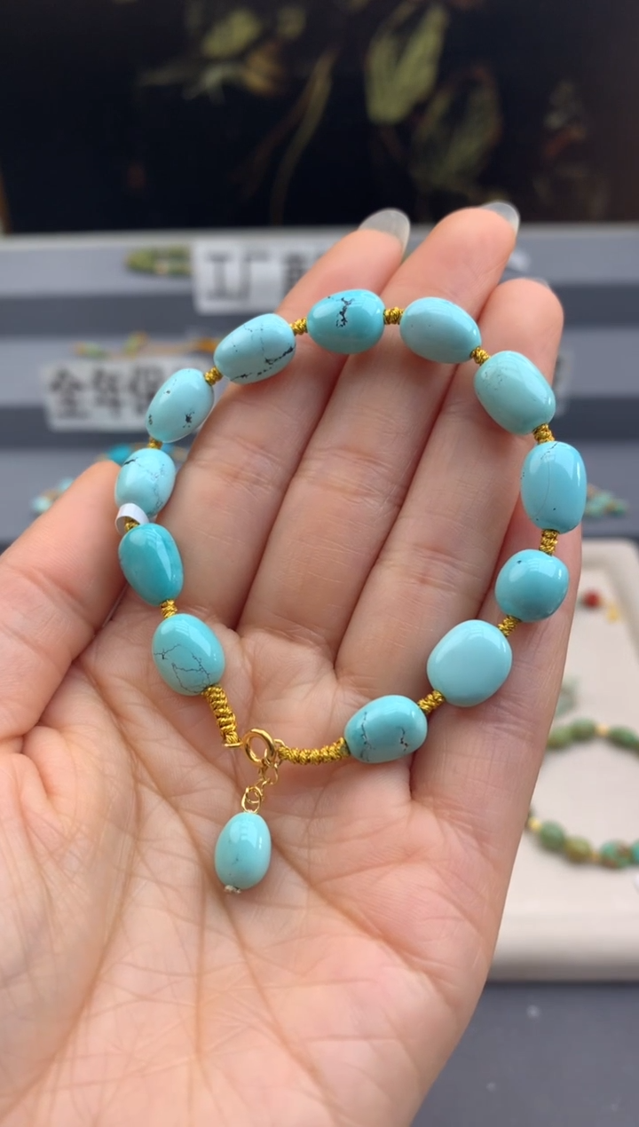 未镶嵌绿松石手链茜.A69