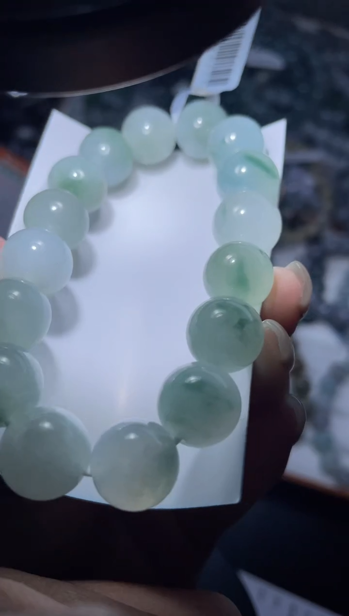 【闪购商品】定制翡翠未镶嵌天然缅甸A货翡翠手串94尺寸13左右