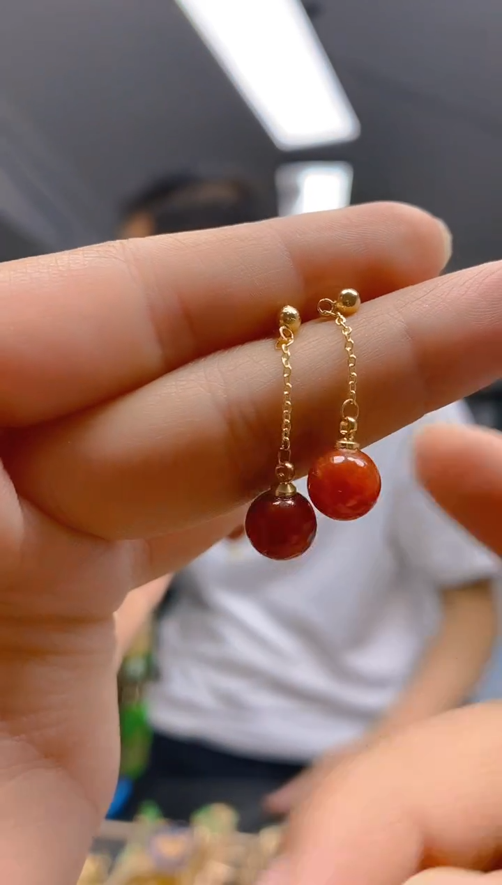 【闪购商品】翡翠耳饰合金0352翡翠耳钉