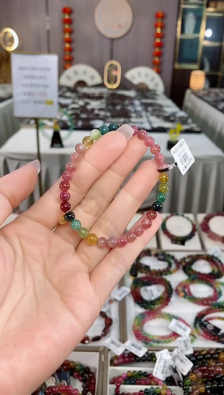 碧玺单圈手串5mm+未镶嵌碧玺（多样性发一条）hon