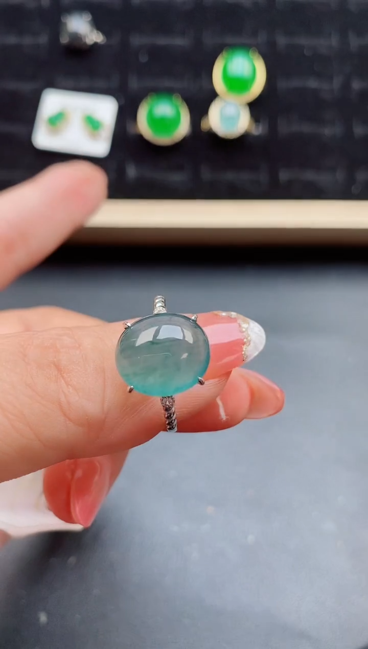 【闪购商品】翡翠戒指银S925镶嵌1212