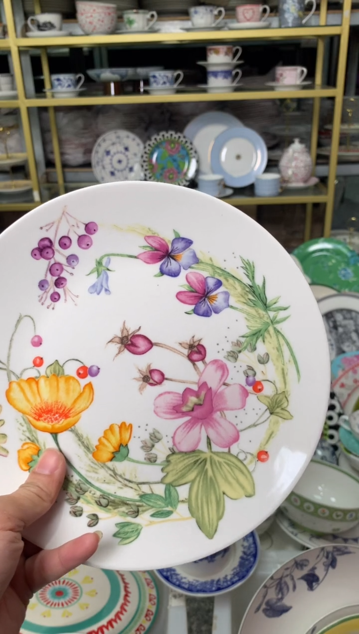 【闪购商品】瓷片陶瓷原单CC046餐具1个8寸