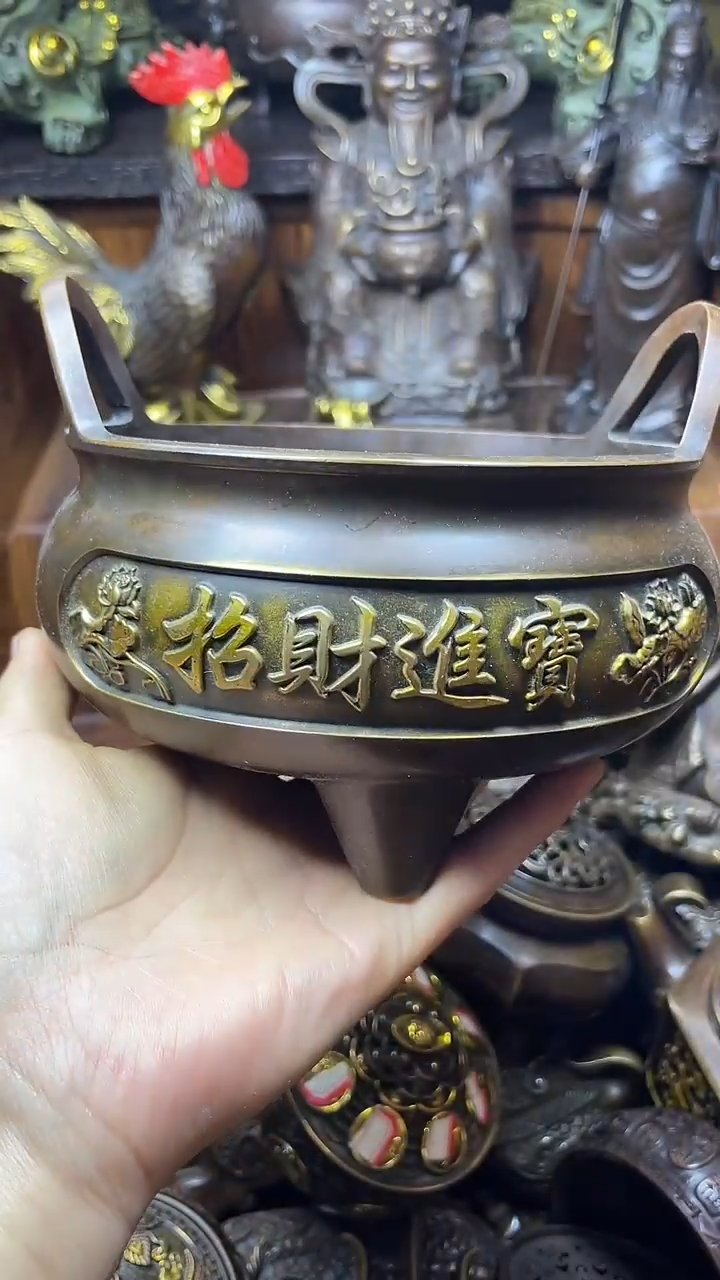 闪购链接，点击下单，有运费险，铜摆件