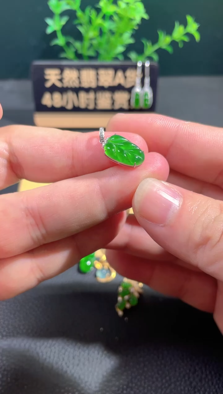 【闪购商品】翡翠颈饰18K金镶嵌翡翠