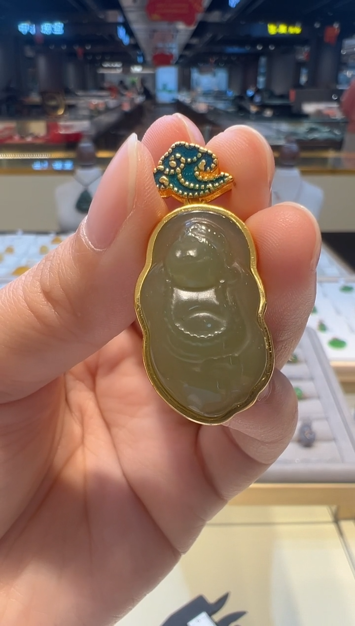 【闪购商品】和田玉颈饰银S925镶嵌50