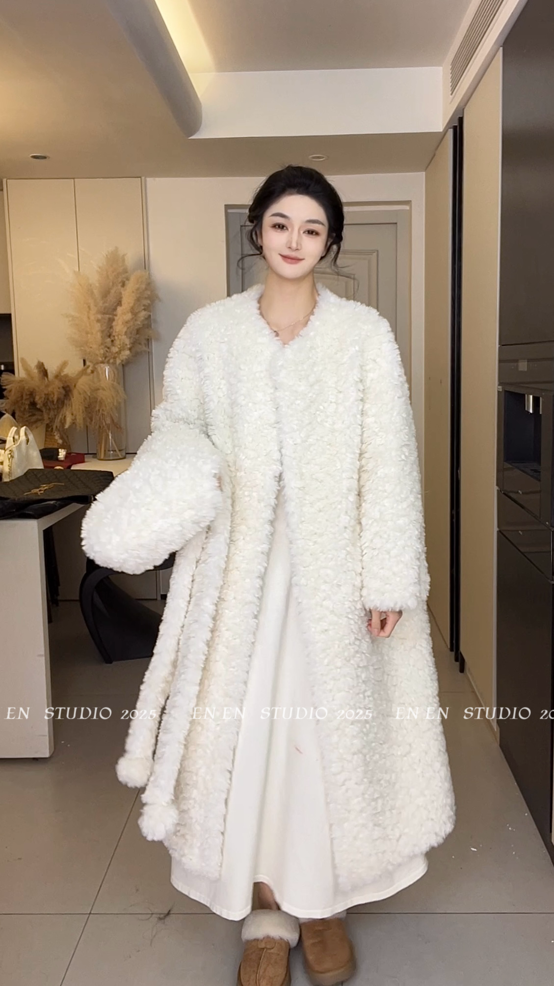 2026新款 加绒加厚款设计师长款轻奢气质秋冬F 28102