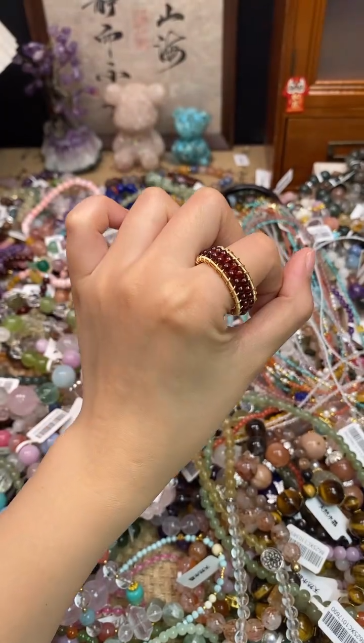 未镶嵌戒指石榴石232