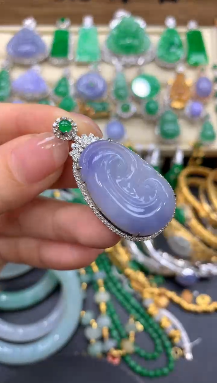 【闪购商品】翡翠颈饰18K金镶嵌457-中国好珍宝