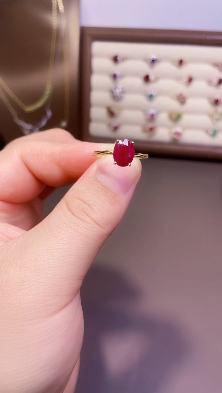 【闪购商品】红宝石戒指银S925镶嵌一枚