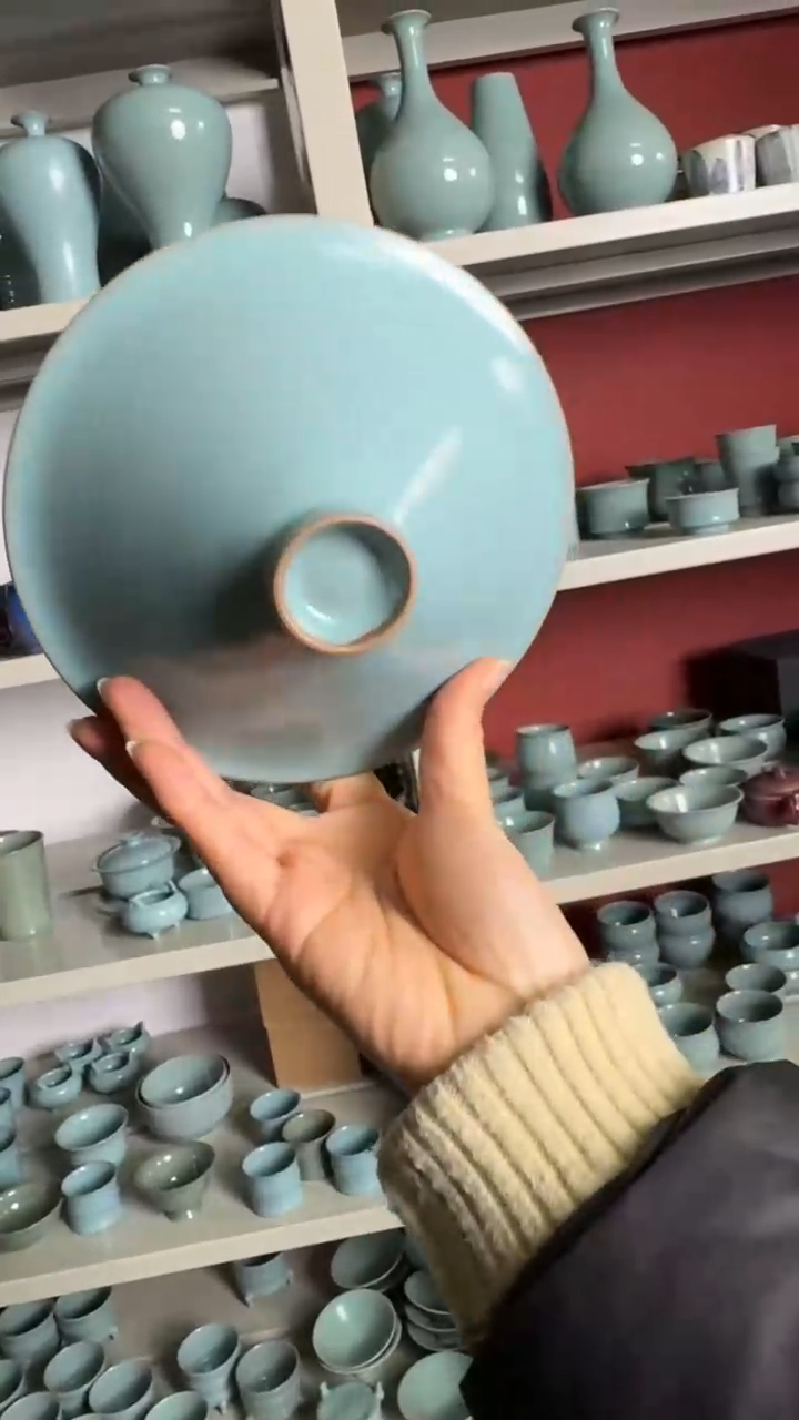 【闪购商品】杯190汝瓷纯手工斗笠展（微微不完美）