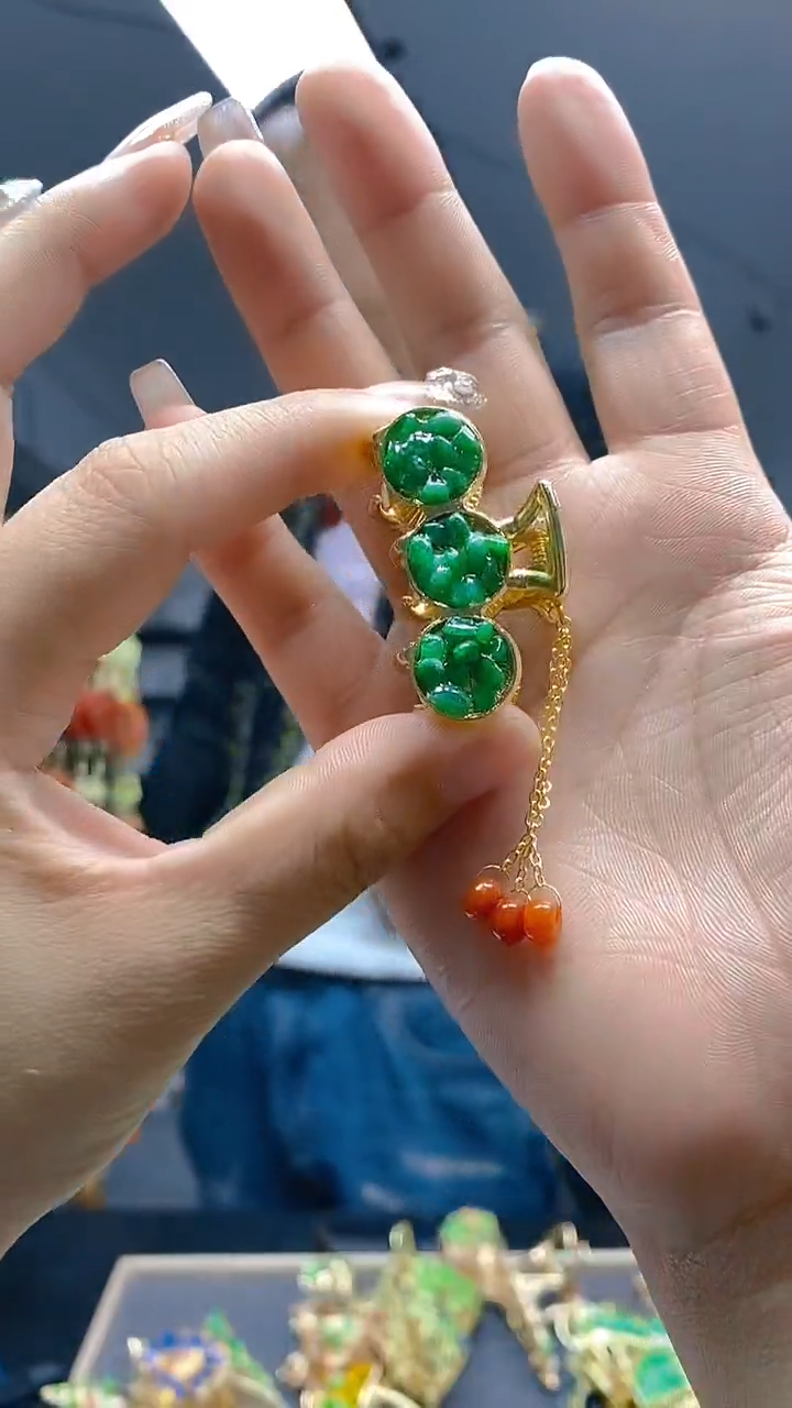 【闪购商品】翡翠耳饰合金312翡翠发簪