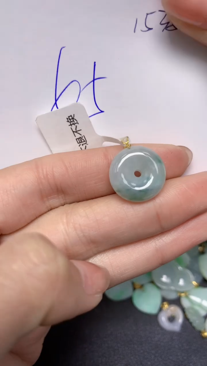 【闪购商品】翡翠颈饰18K金镶嵌 天然翡翠A货