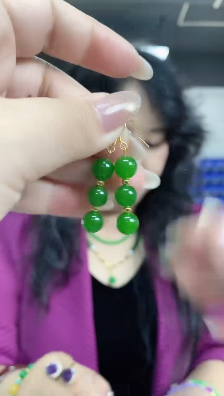 【闪购商品】和田玉耳饰未镶嵌多样性发其一颜色微差