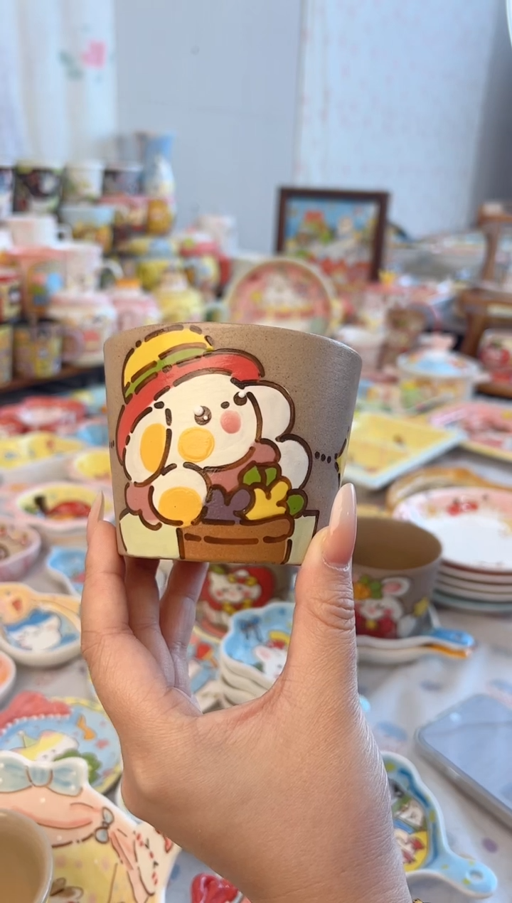 摆件陶景德镇陶瓷手绘微瑕