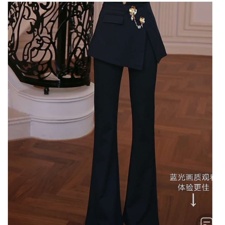 【芙娜妮】2025秋冬季女款轻奢洋气休闲百搭裤子F2531358B