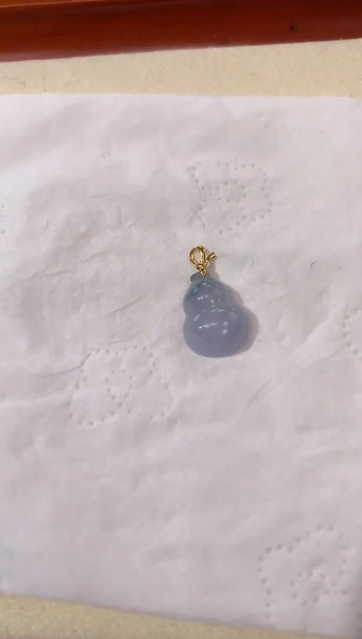 【闪购商品】翡翠颈饰18K金镶嵌天然缅甸a货翡翠