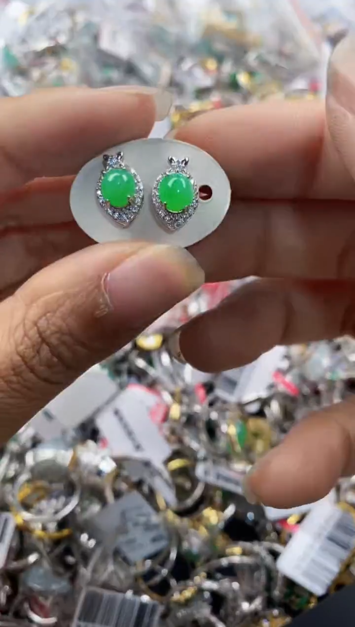 银S925镶嵌戒指翡翠888                 7