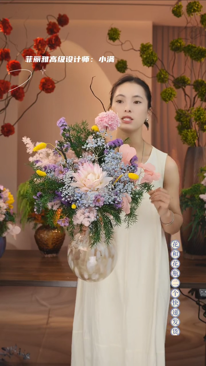 琉璃手工艺品：图片款花+花瓶