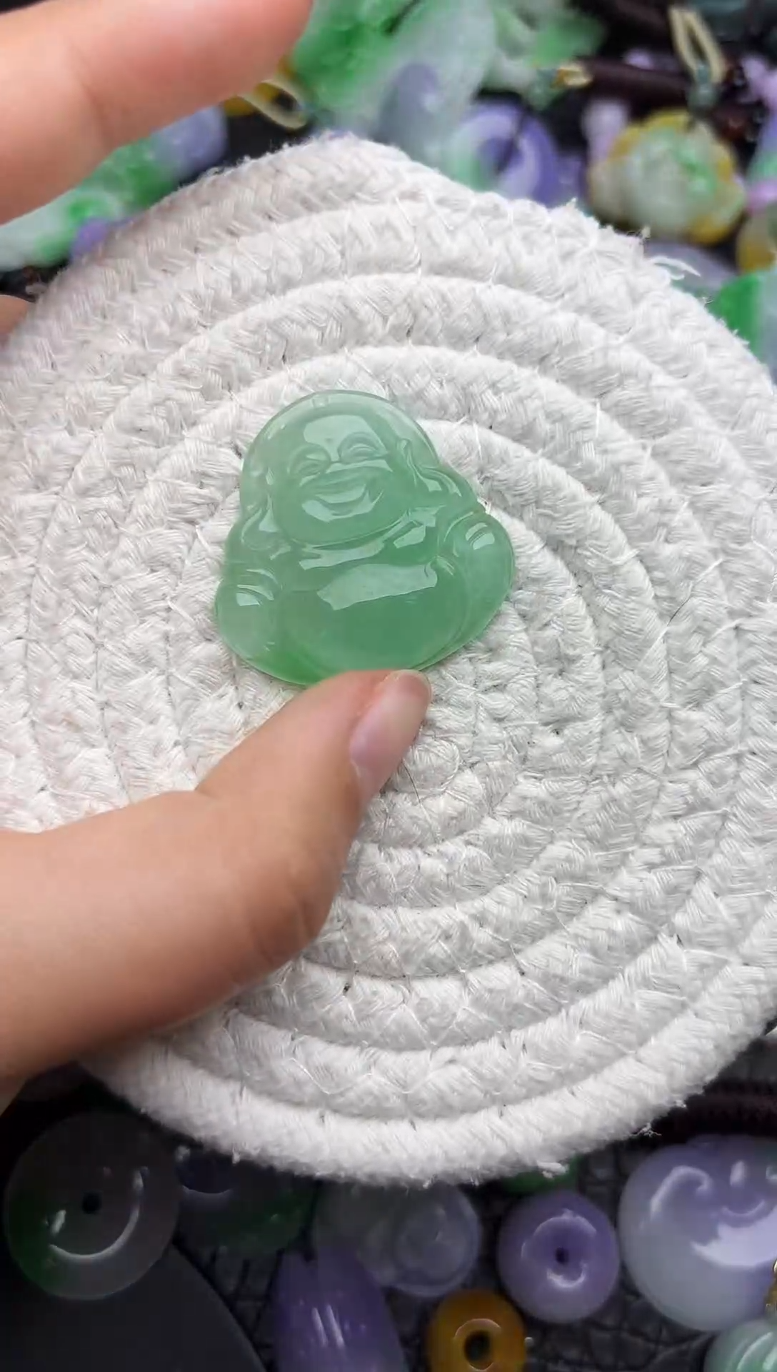 颈饰未镶嵌翡翠缅甸翡翠吊坠