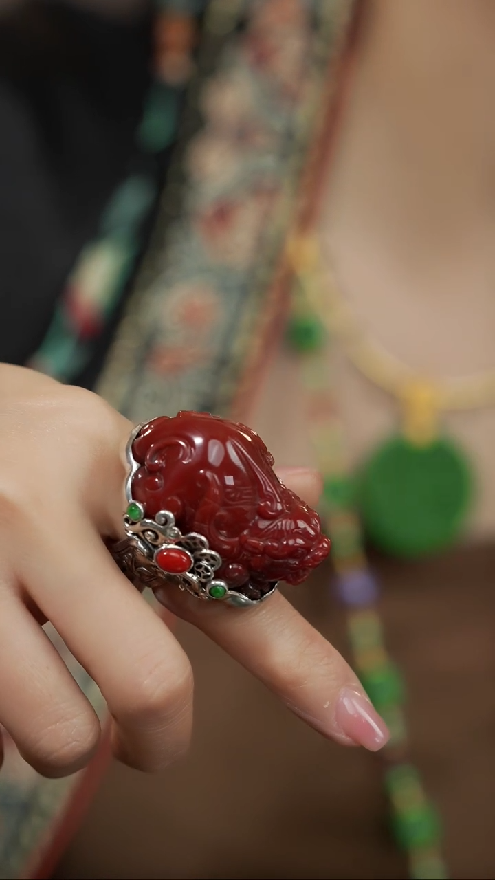 【闪购商品】南红玛瑙戒指未镶嵌@YL008012161@