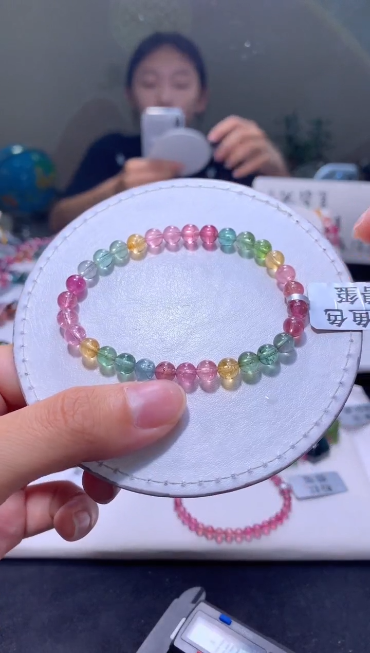 未镶嵌手链碧玺A14【天然碧玺】